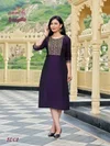 Sangita By Aanchi Rangeela Silk Fancy Embroidery Straight Cut Kurtis Exporters In India
